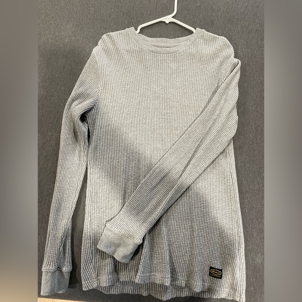 RVCA waffle knit long sleeve/sweatshirt
